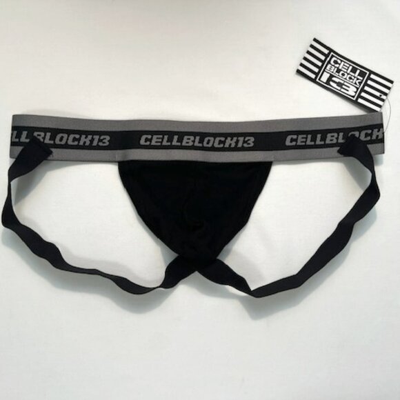 CellBlock 13  Rascal Rayon Blend Athletic Supporter - Black/Gray - Jockstrap - Picture 10 of 14